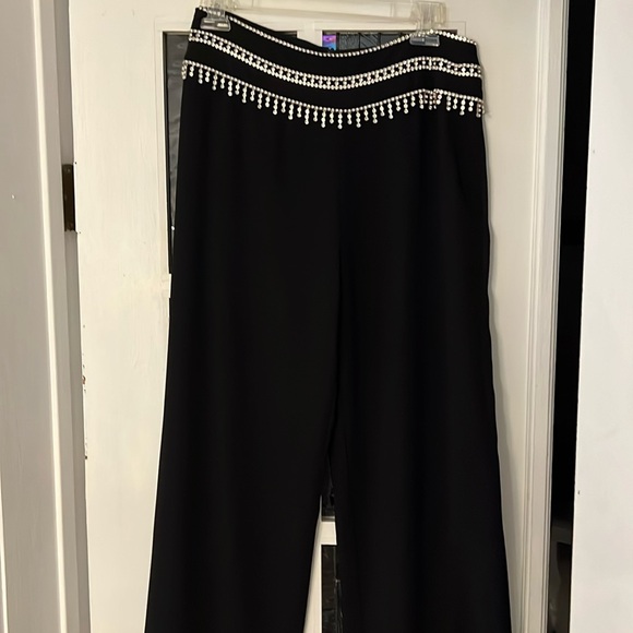 Dressy chiffon pants with rhinestones. Like new size 8. - Picture 2 of 11